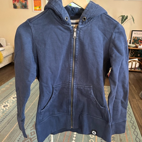 American Giant Navy Zip-Up Hoodie - Picture 1 of 6